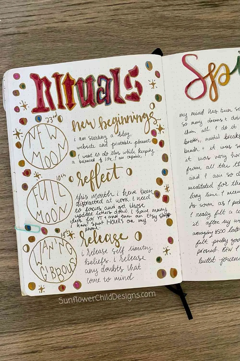 Moon Rituals Witchy Bullet Journal