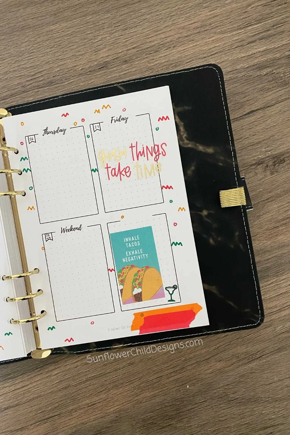 Vertical 2 Page Weekly Spread