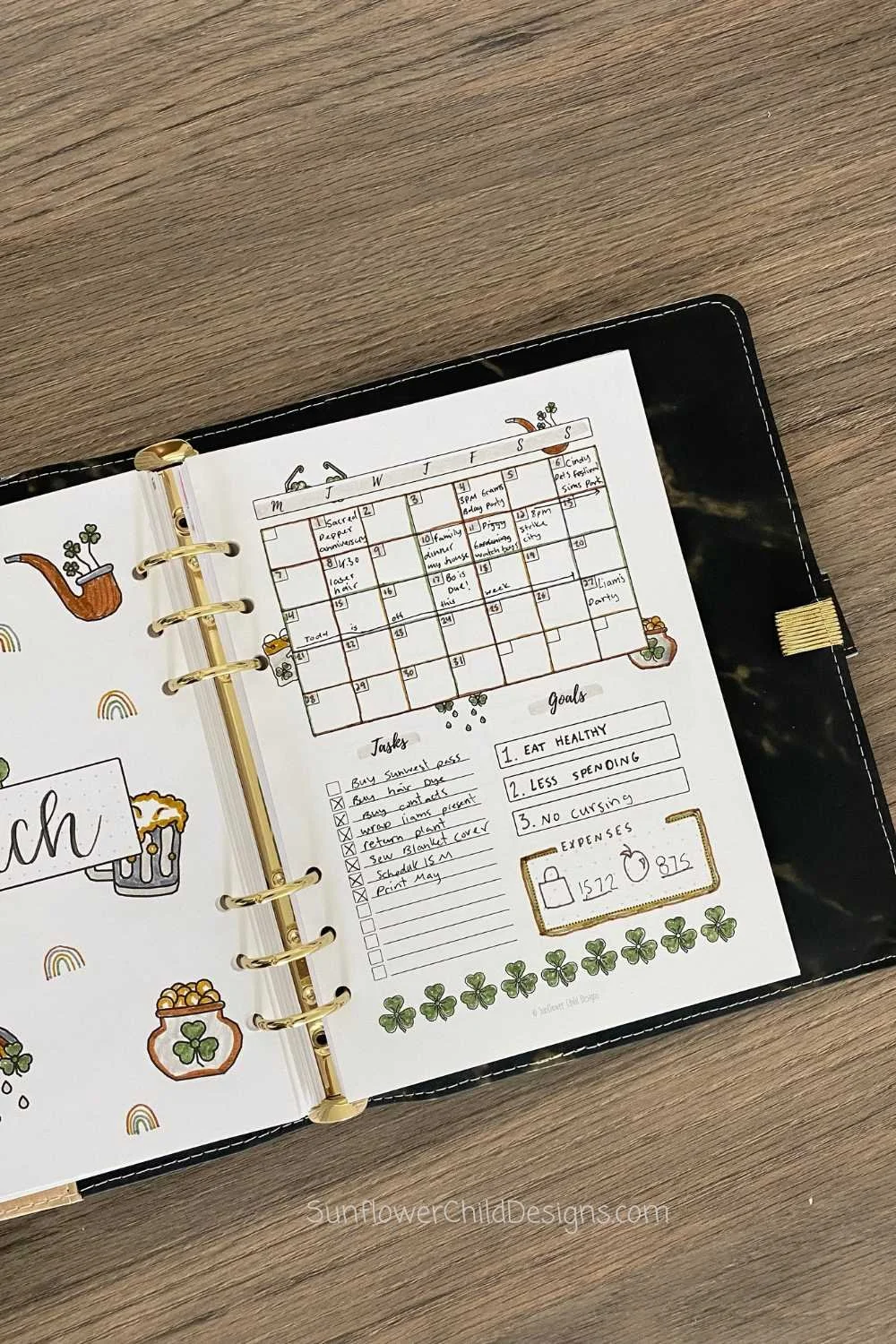 March Monthly Calendar Spread