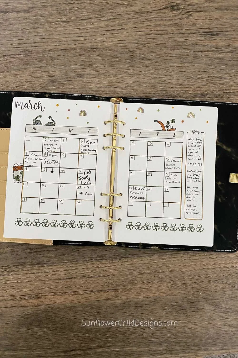 Two-Page March Monthly Layout