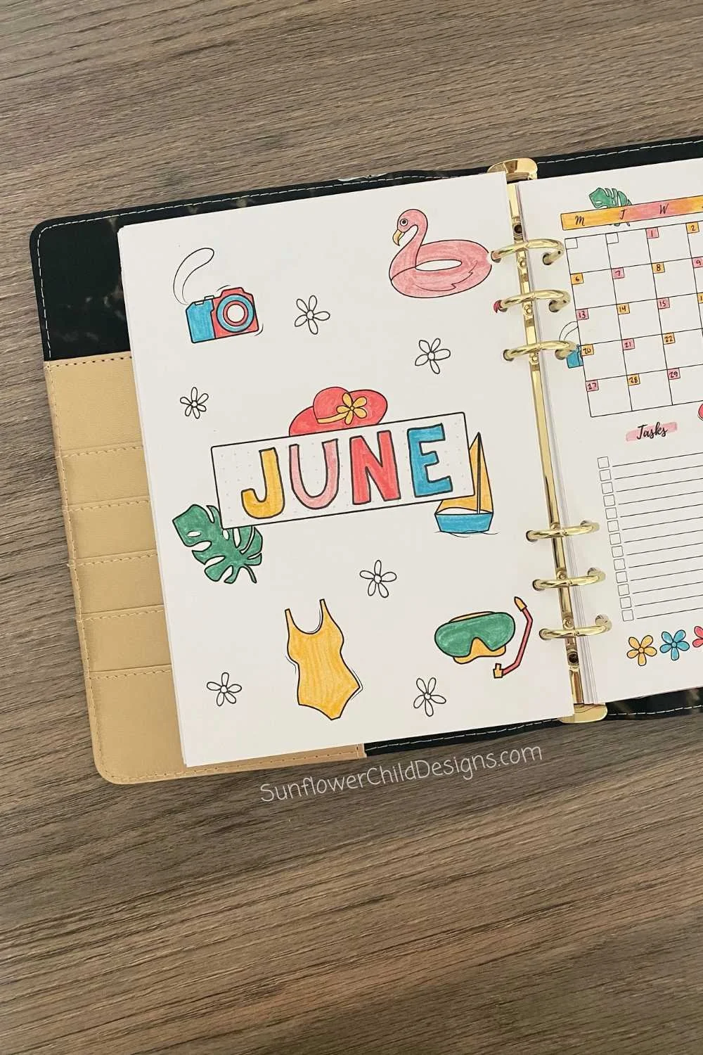 June Bullet Journal Cover Page