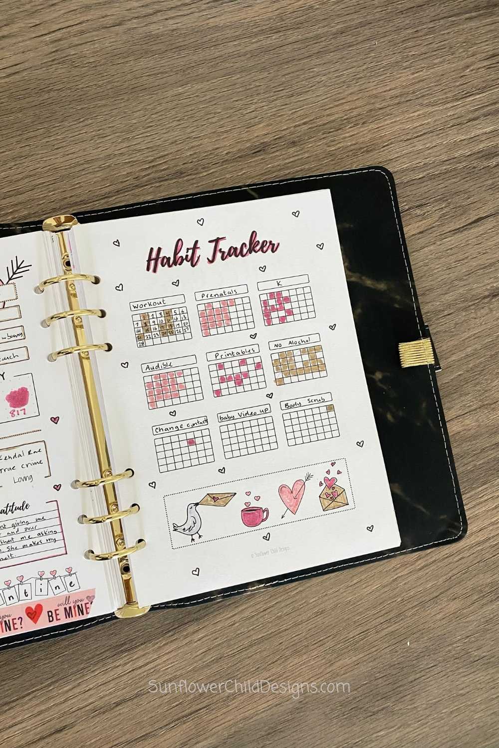February Hearts Habit Tracker