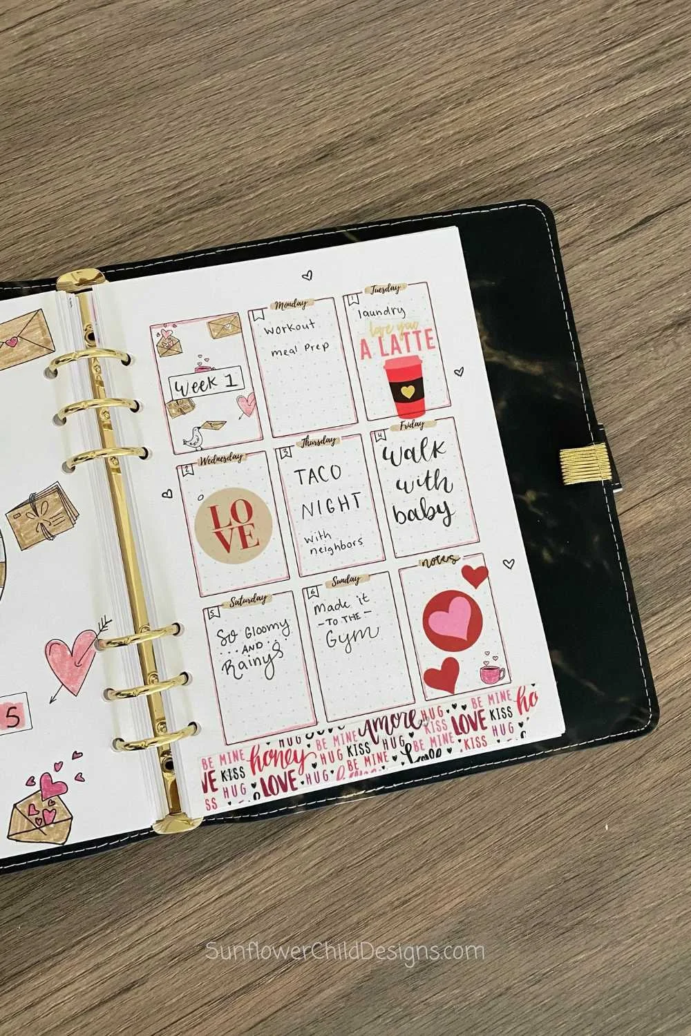 Weekly Bullet Journal Page