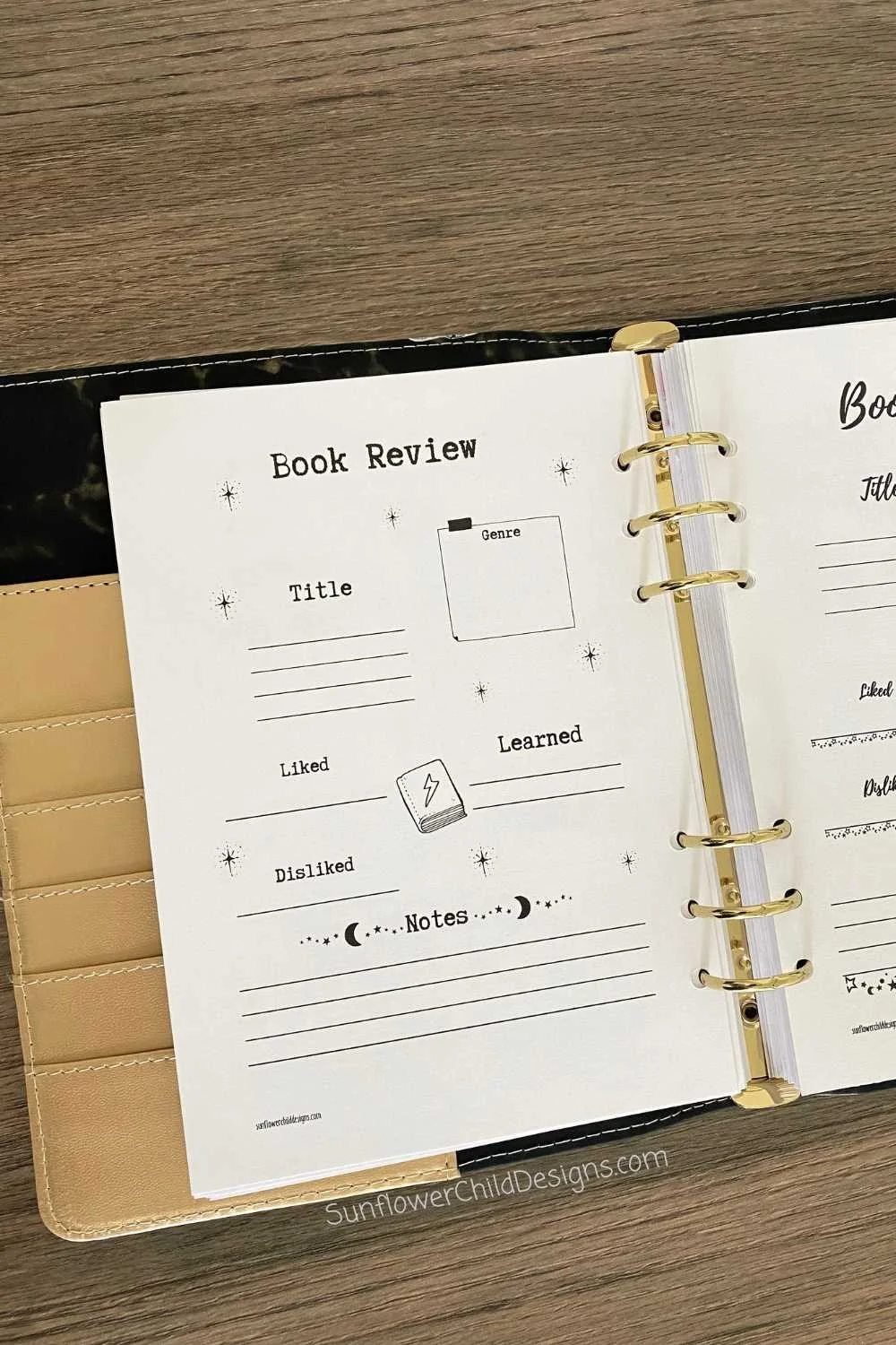 Book Review Bullet Journal Page