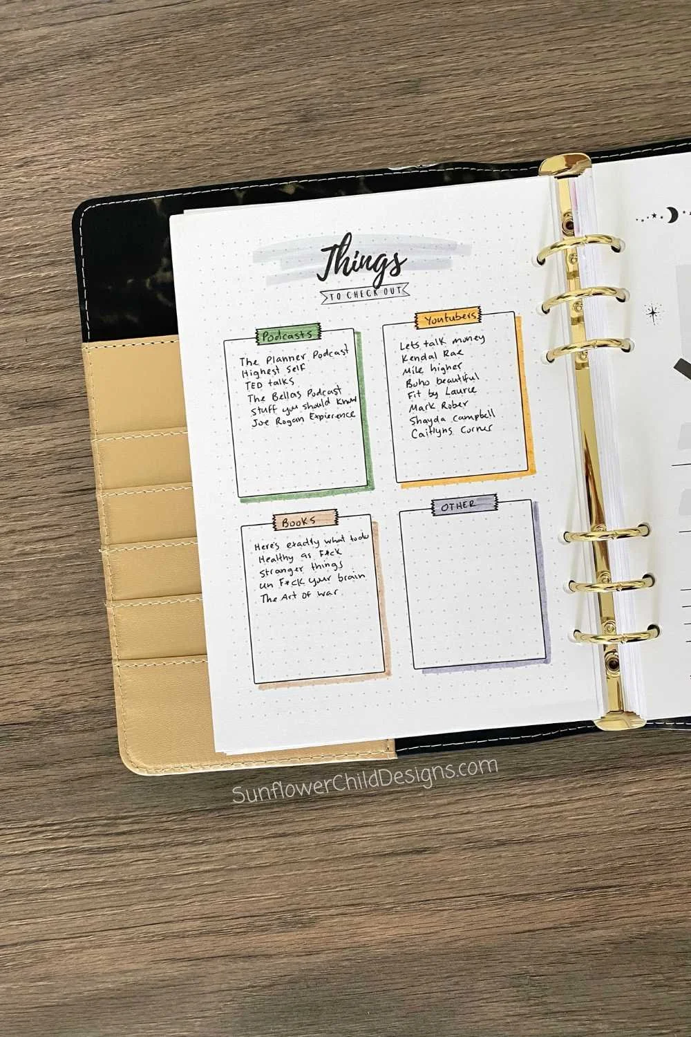 Things To Check Out Bujo Page Idea