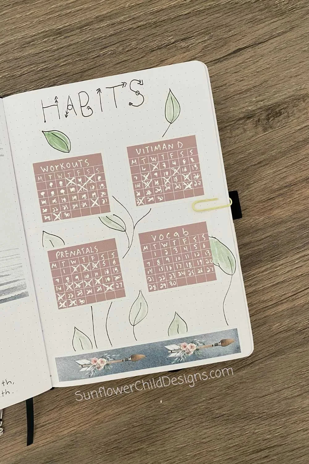 April Bullet Journal Habit Tracker