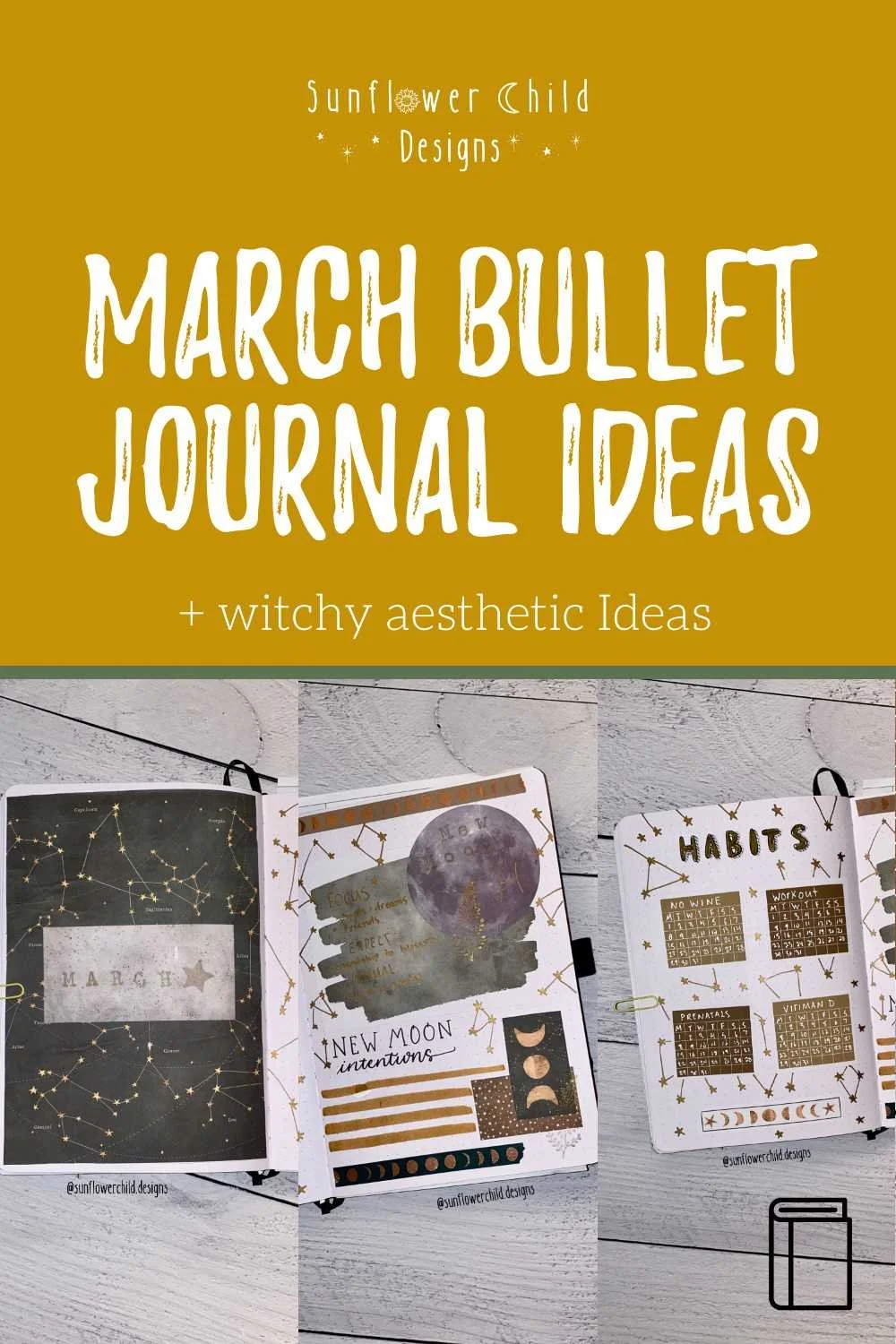 March Bullet Journal Setup | Stars Theme