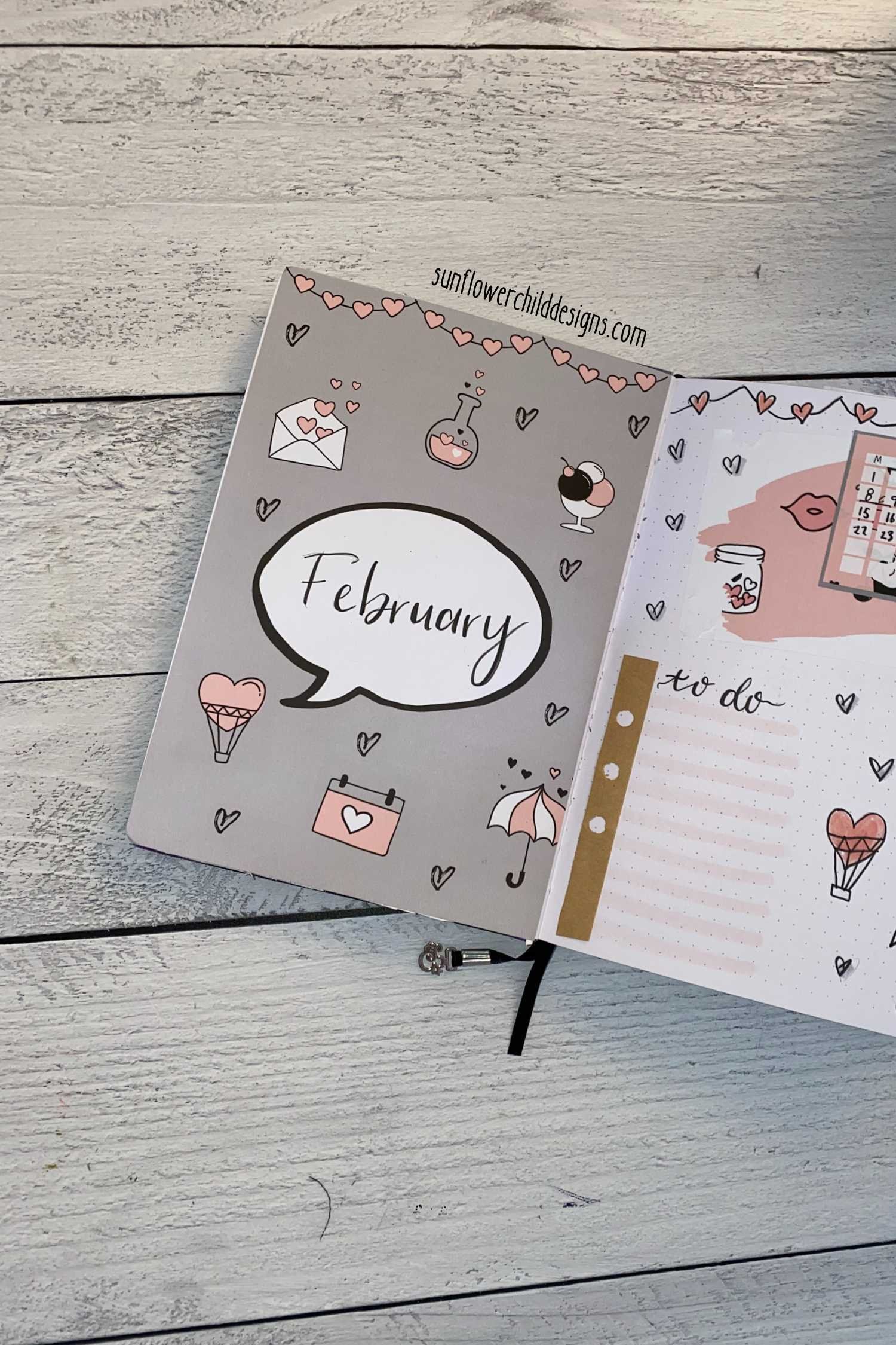 February Bujo Cover page