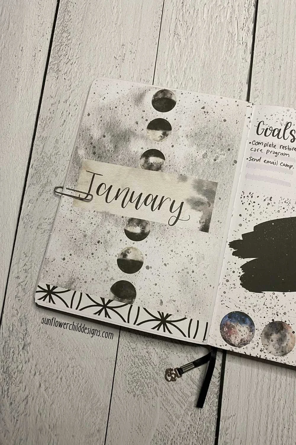 January Bullet Journal Cover Page
