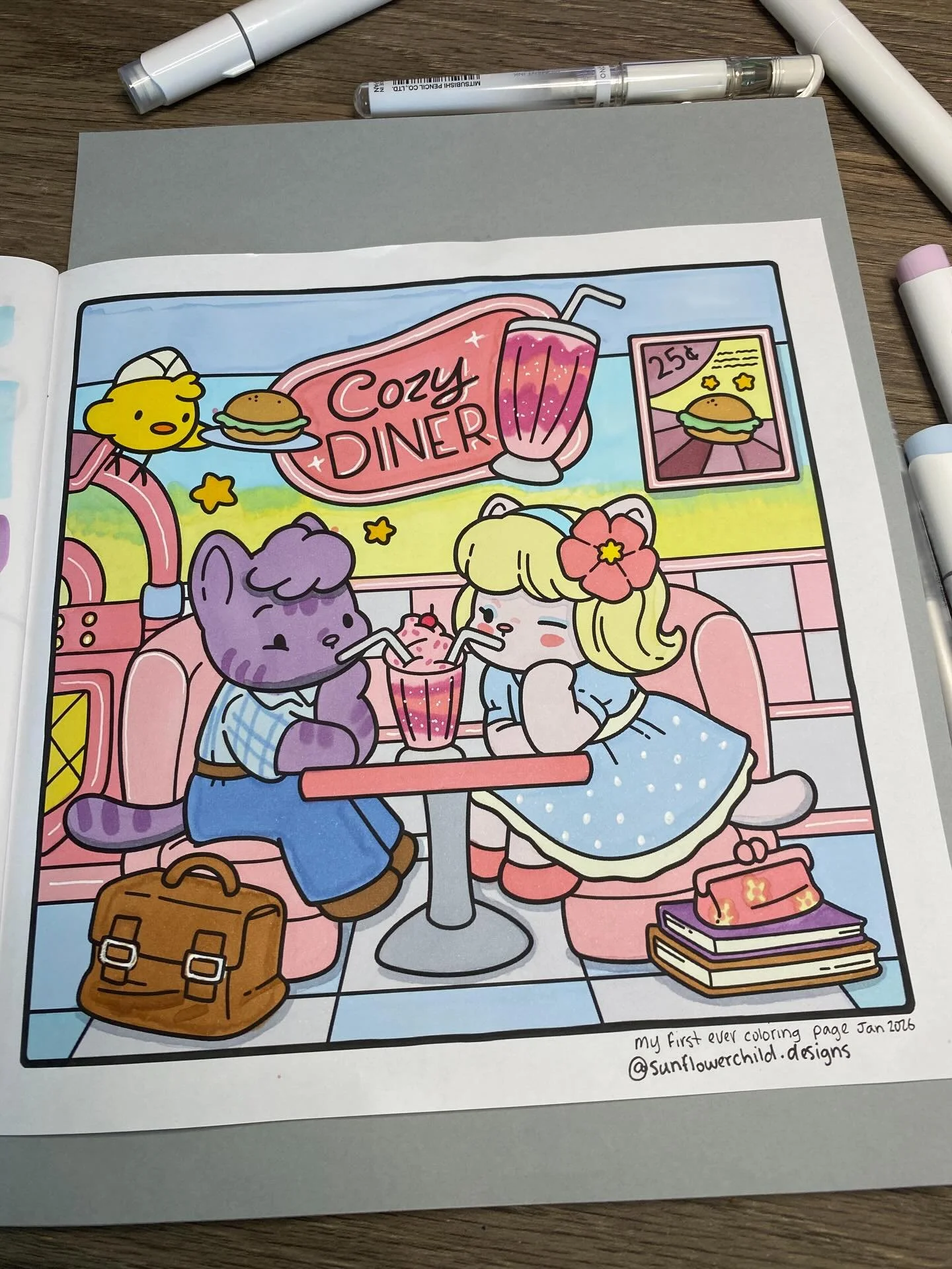 I&rsquo;ve been wanting to get into coloring and I finally took the jump and bought the ohuhu big marker set! I am loving them! I&rsquo;m working on creating printable labels to easy label the marker organizer I bought. Cant wait to share ❤️