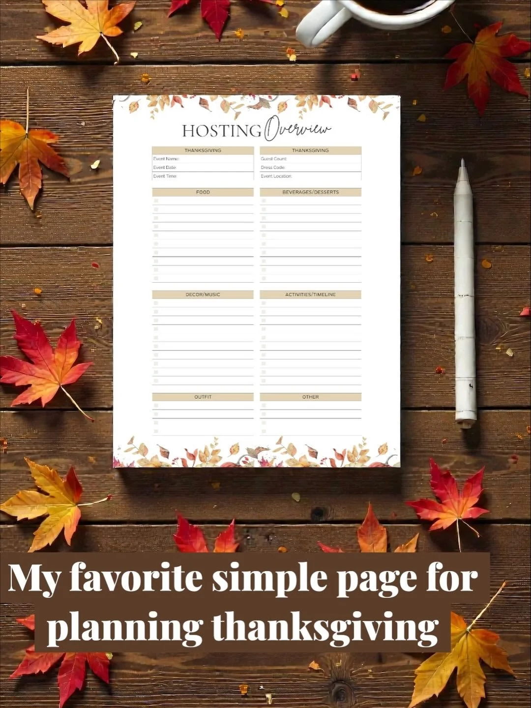 My favorite planning pages for thanksgiving! If I don&rsquo;t get my thoughts down I feel overwhelmed. Today I&rsquo;m making my lists&hellip;and checking them twice 😂 

These pages are from the holiday planner category within the all in one life un