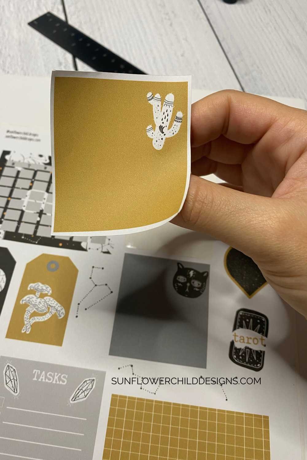 showing result of cut sticker