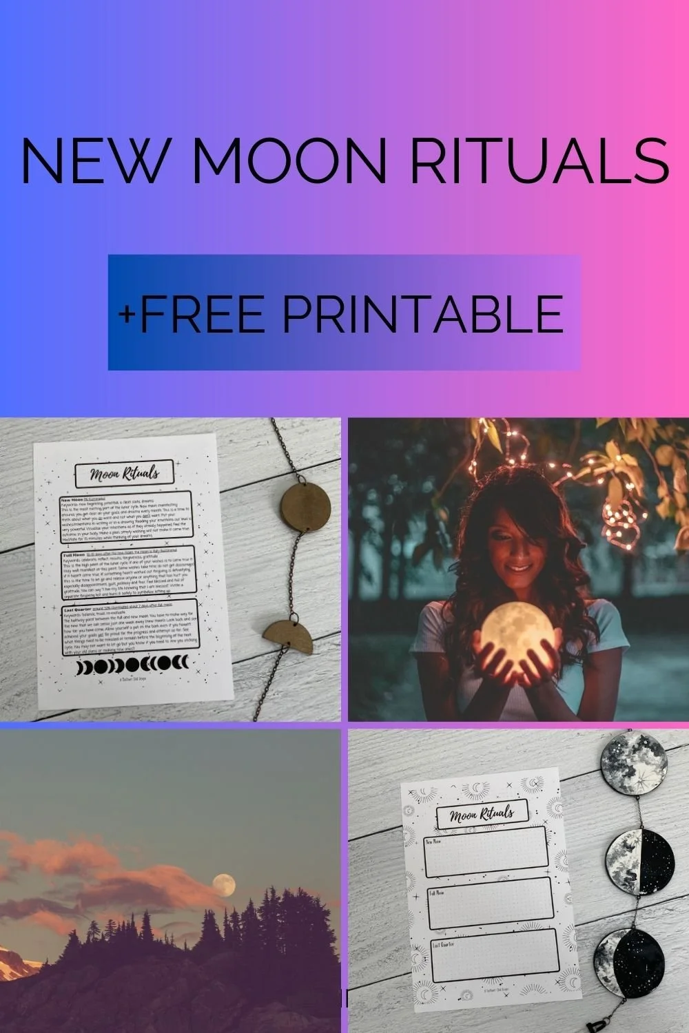 New Moon Ritual Fillable Form New Moon Rituals Free Printable โ Sunflower Child Designs