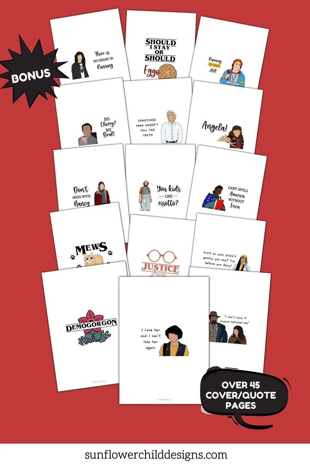 stranger things planner pages cover pages with eddie munson