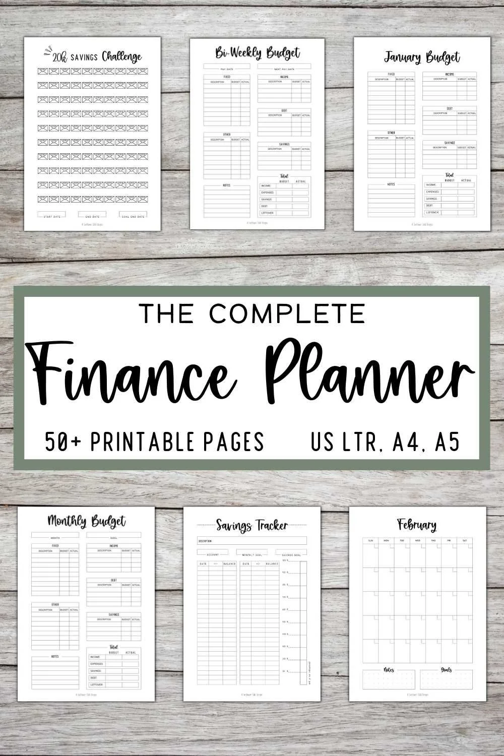 Customizable Finance Planner: For Budgeting, Saving and Paying off Debt