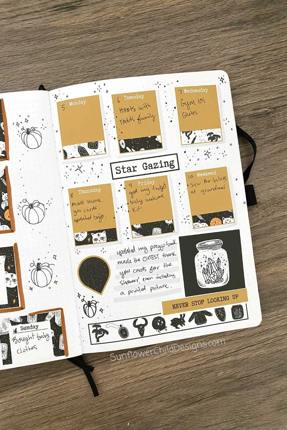 weekly page boxes orange