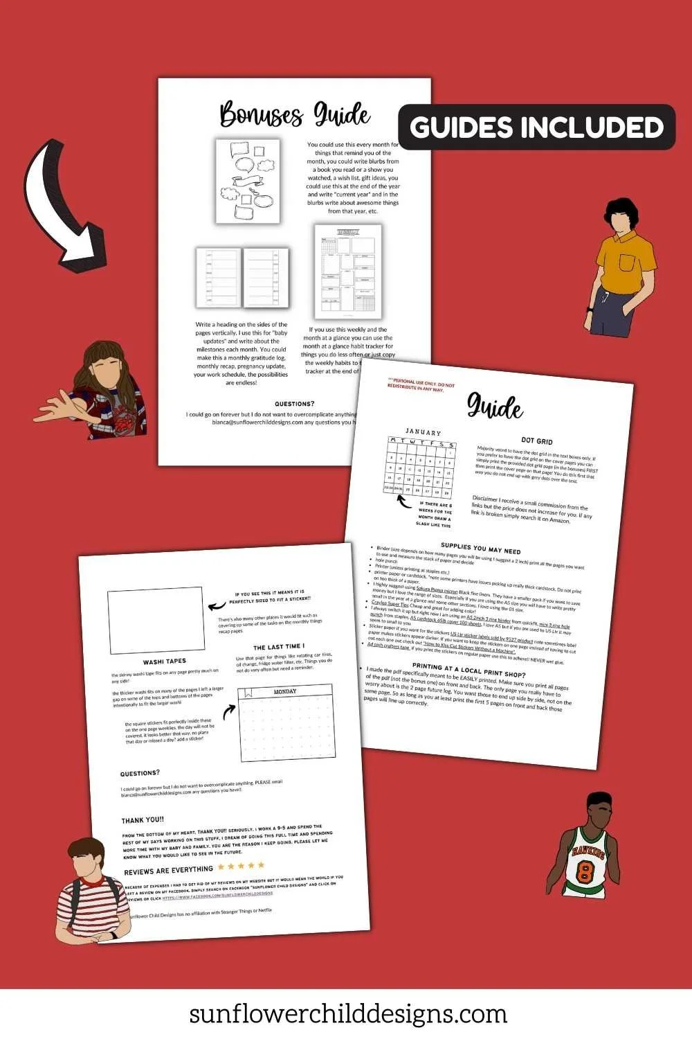 stranger planner things guide included