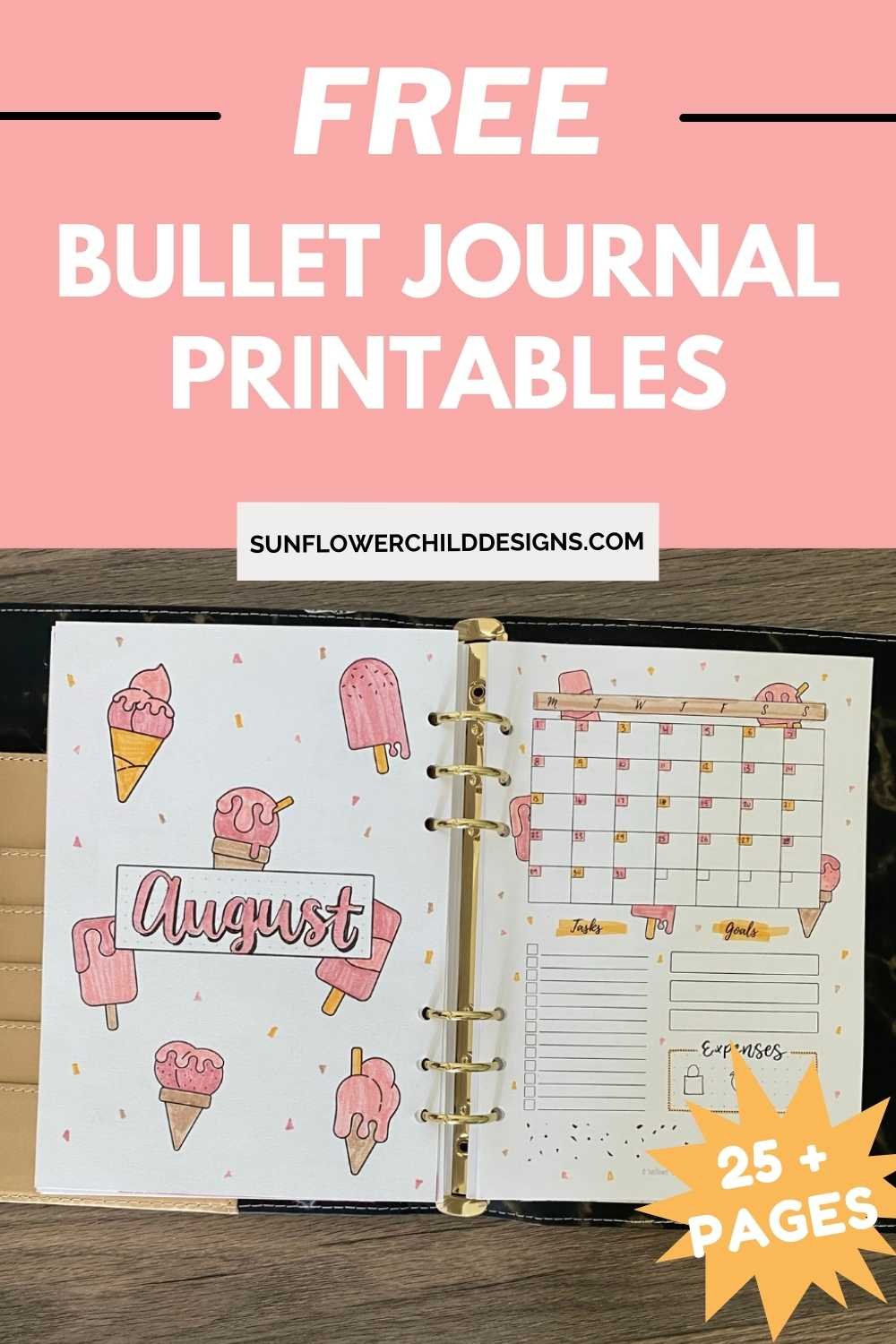 Free Bullet Journal Printables 25+ Pages with Doodles