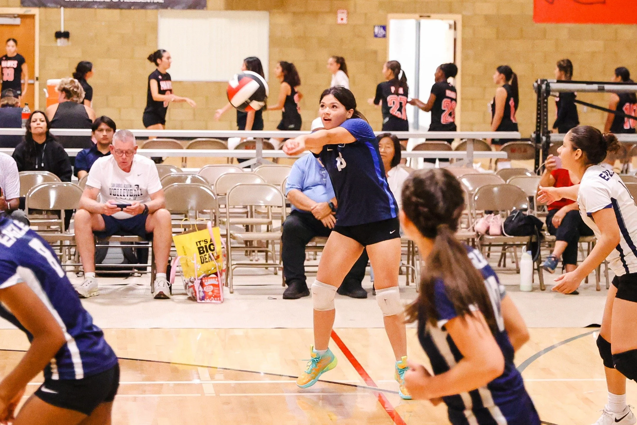 Congratulations to the girls' varsity volleyball team for earning 1st place at the Pass and Pound Tournament at Mesa Grande Academy. Come and support the varsity team as they play against Glendale Adventist Academy at home this Saturday night at 8:00