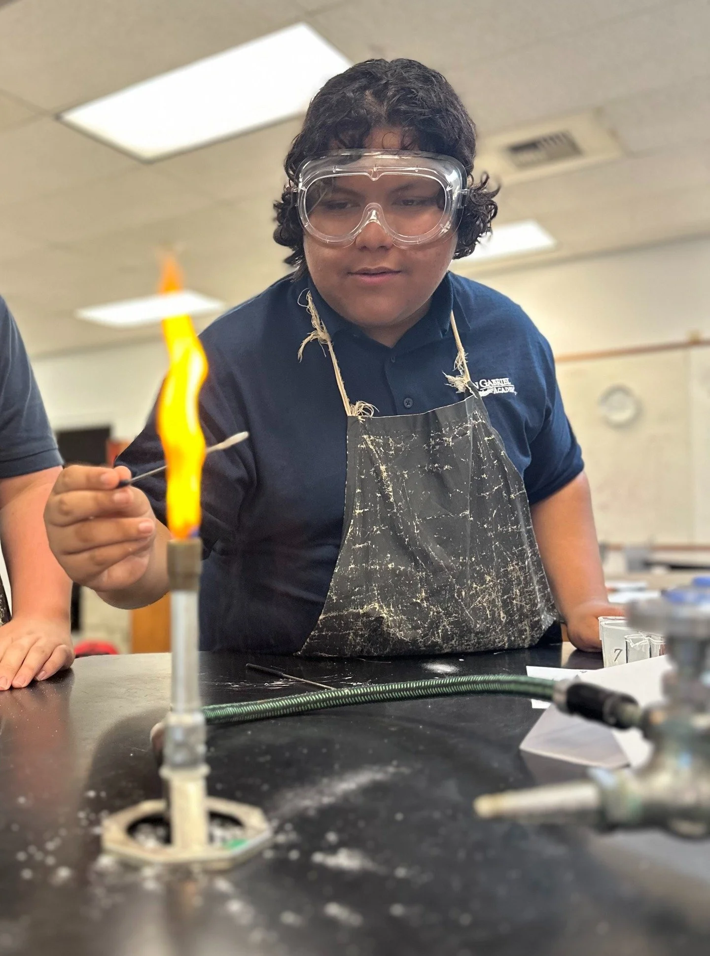 During Physical Science lab, students looked at five different substances to determine their physical and chemical properties using various tests. Their culminating task was to figure out a mystery mixture using their properties.