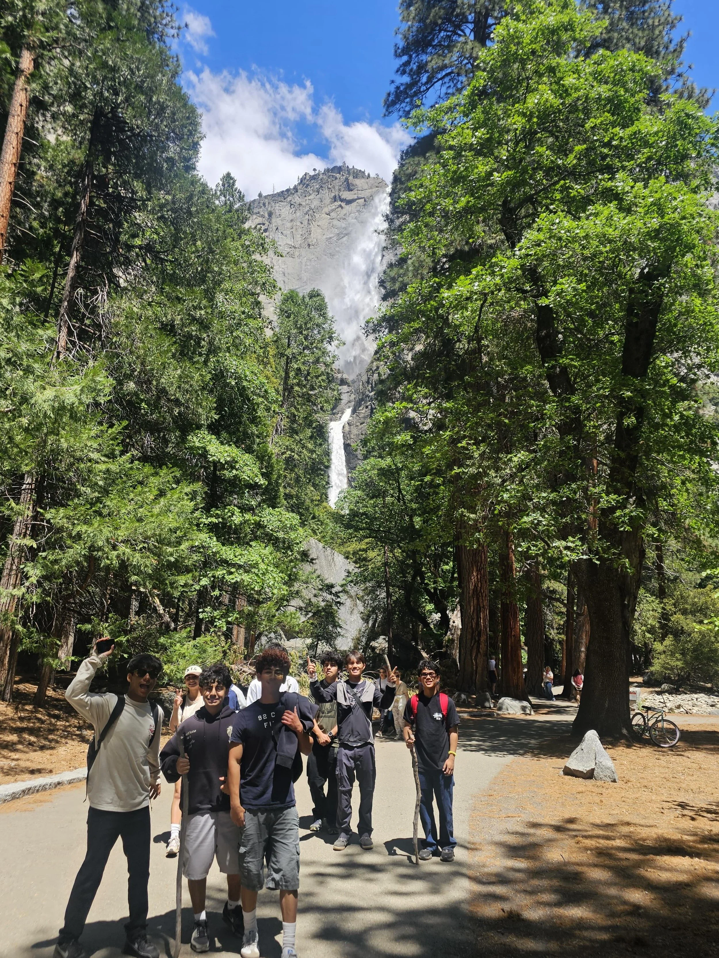 SGA students took some time out from their mission work at Camp Wawona to explore Yosemite.