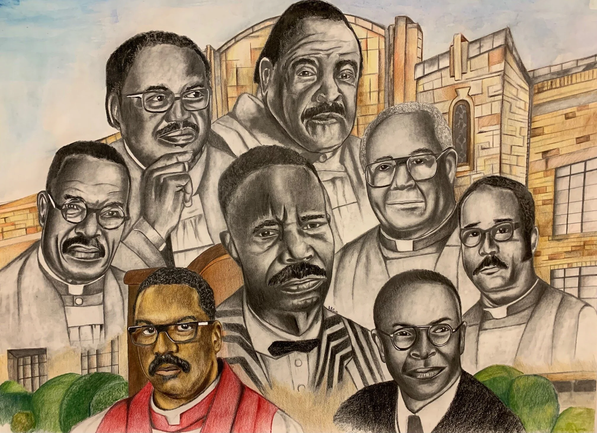 Commissioned Project- Color Pencil,Graphite,Water Color,2021
"Church of God in Christ Greatness"