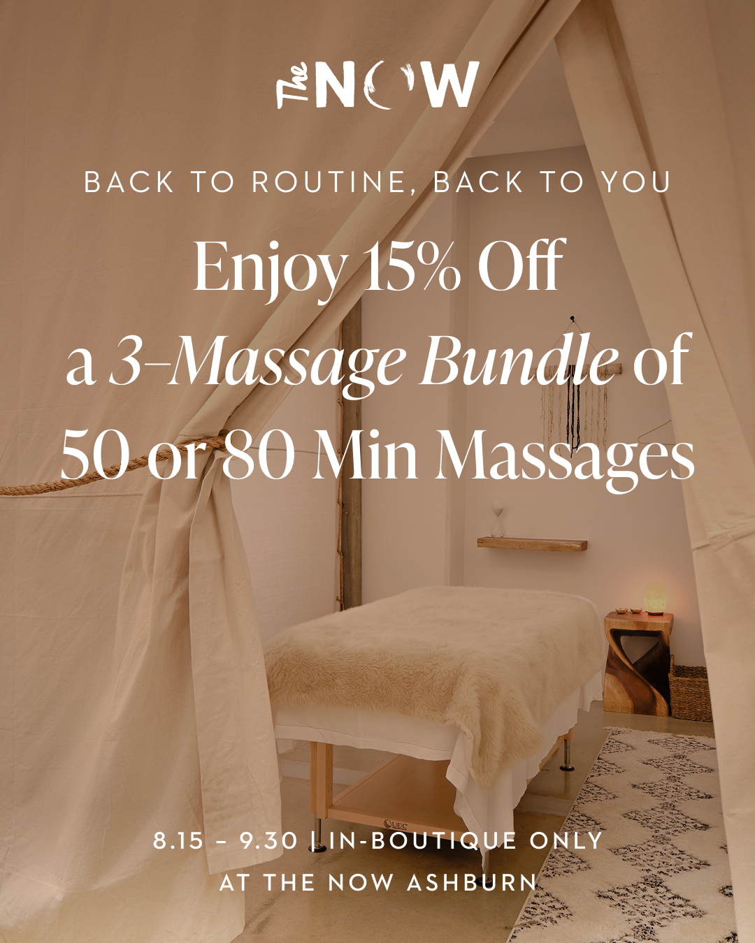 The NOW Massage: Back to School Special