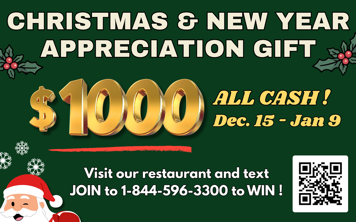 Phonomenal: $1,000 Cash Christmas &amp; New Year Appreciation Gift!
