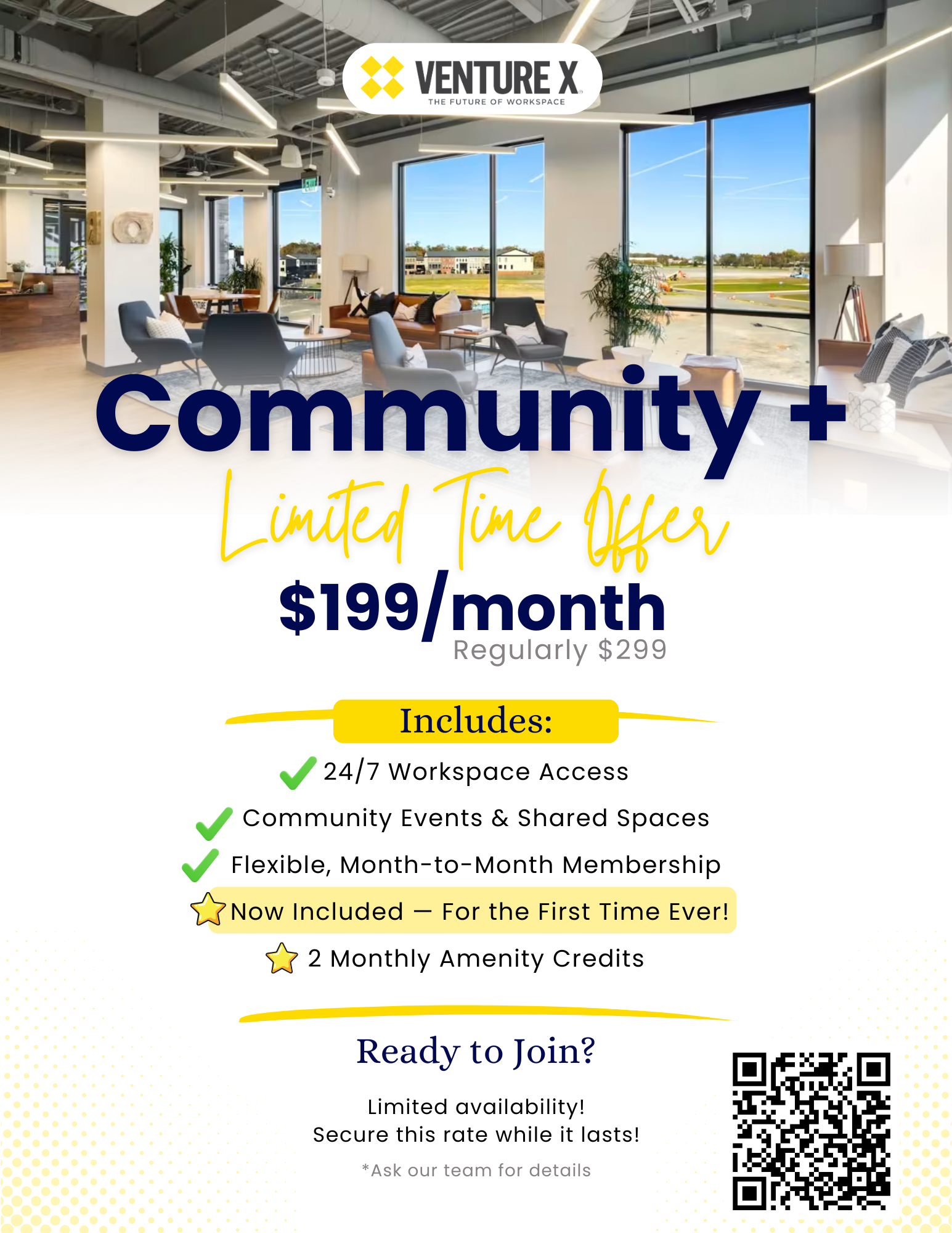 Venture X: Community + Membership Limited Time Offer