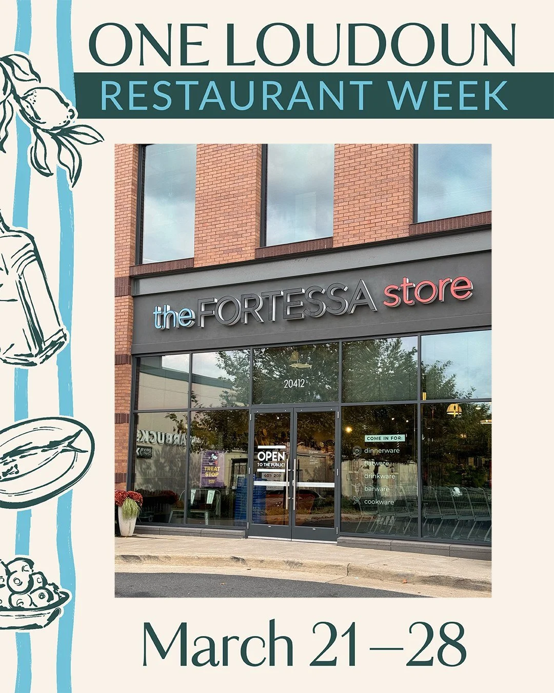 Dinner plans come with a little extra this week.

Show your Restaurant Week receipt at the @fortessastore and receive a complimentary gift while you&rsquo;re there.

A small perk that makes a good meal even better.