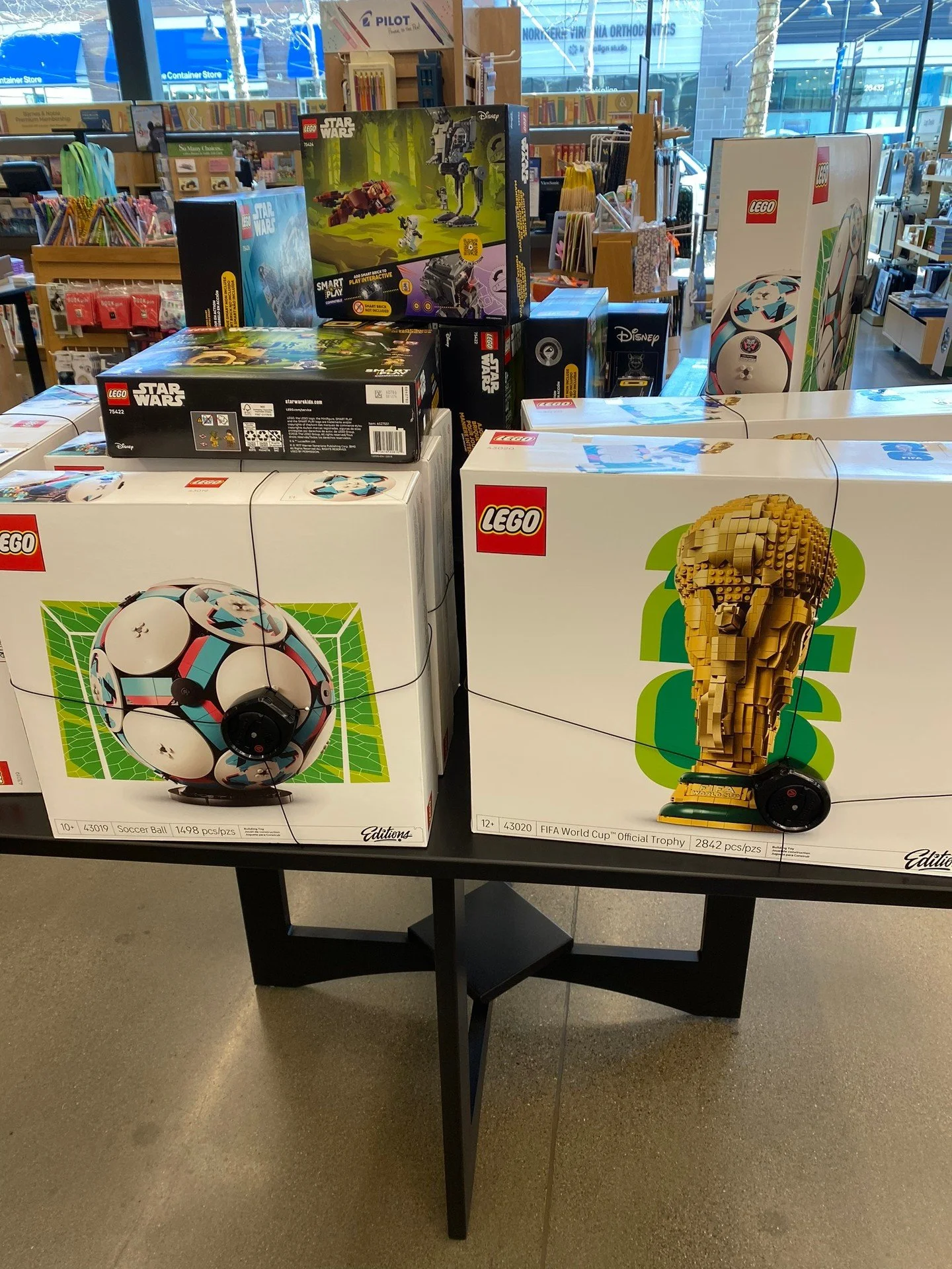 Book run&hellip; but make it a LEGO detour.

@bnashburnva has some seriously cool builds in store right now, including a FIFA World Cup trophy and a soccer ball that looks just as good on a shelf as it does mid-build.

Swing by and pick your next pro