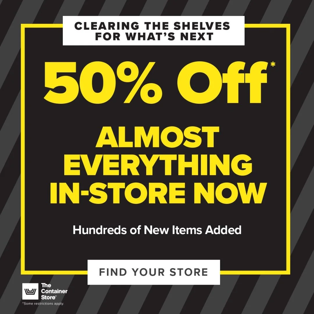 The Container Store: CLEARING SALE AHEAD!