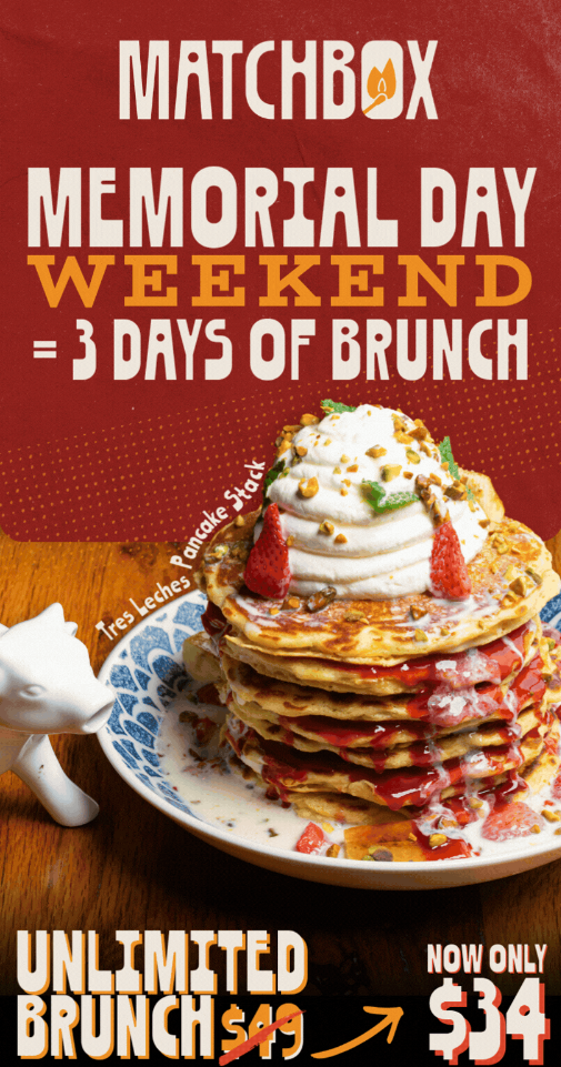 Matchbox One Loudoun: Memorial Day Weekend - Unlimited Brunch now only $34!