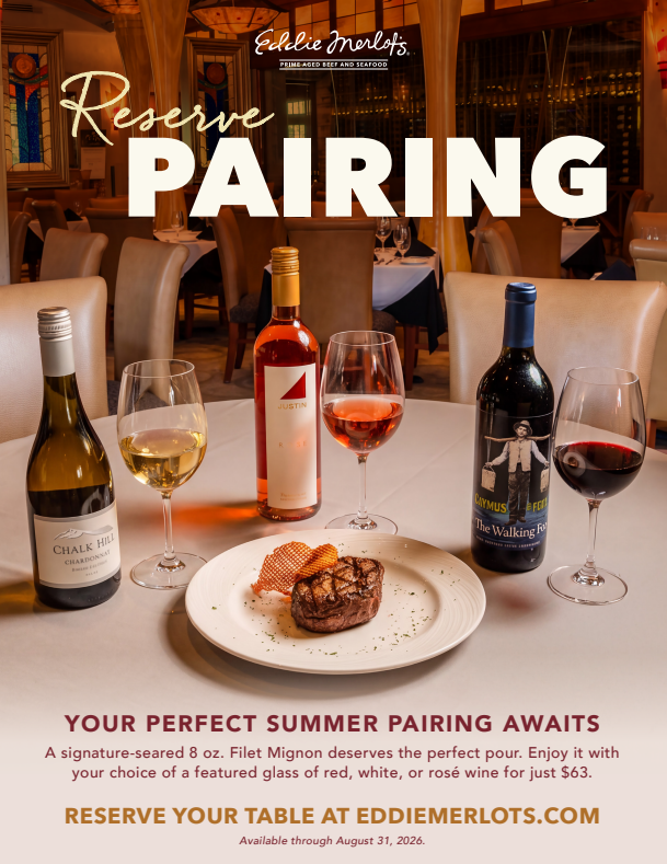 Eddie Merlot’s: Reserve Pairing Filet Mignon Promotion