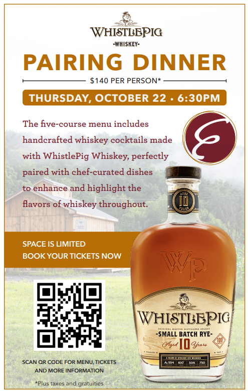 Eddie Merlot’s:WhistlePig Bourbon Dinner