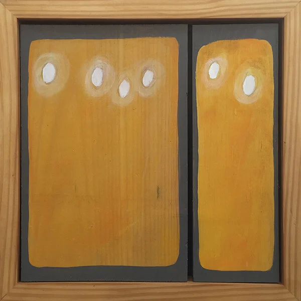 Split Windows, 10 x 10 inches, acrylic on wood