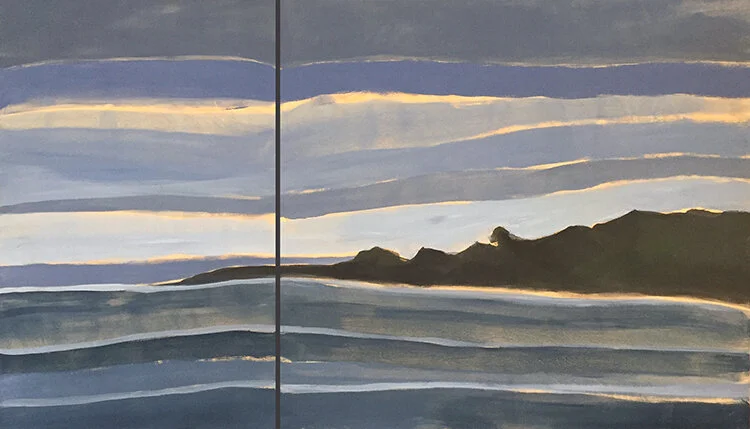 Putting the Bands Back Together, 38 x 22 inches, acrylic on wood