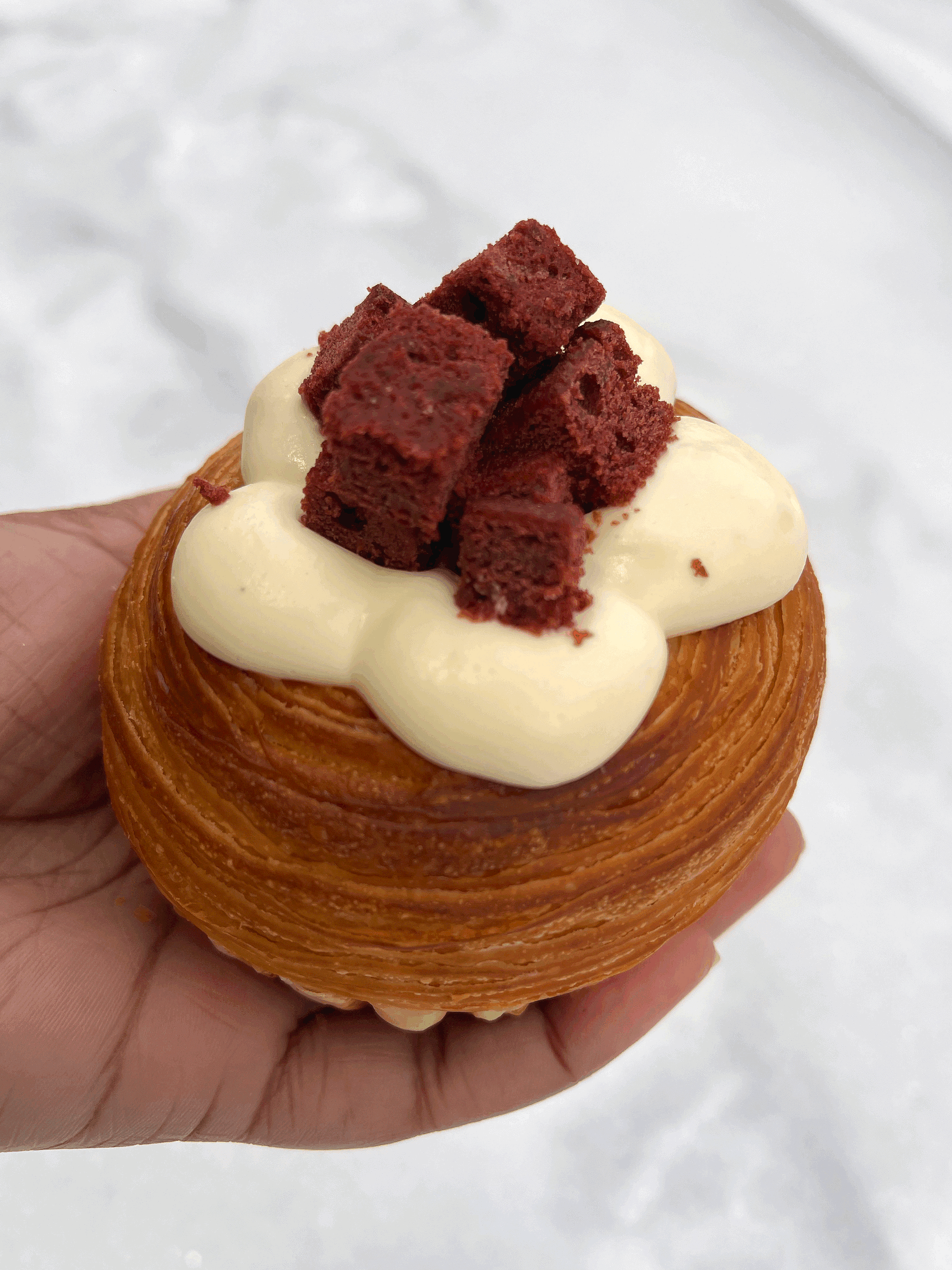 Red velvet cream cheese danish