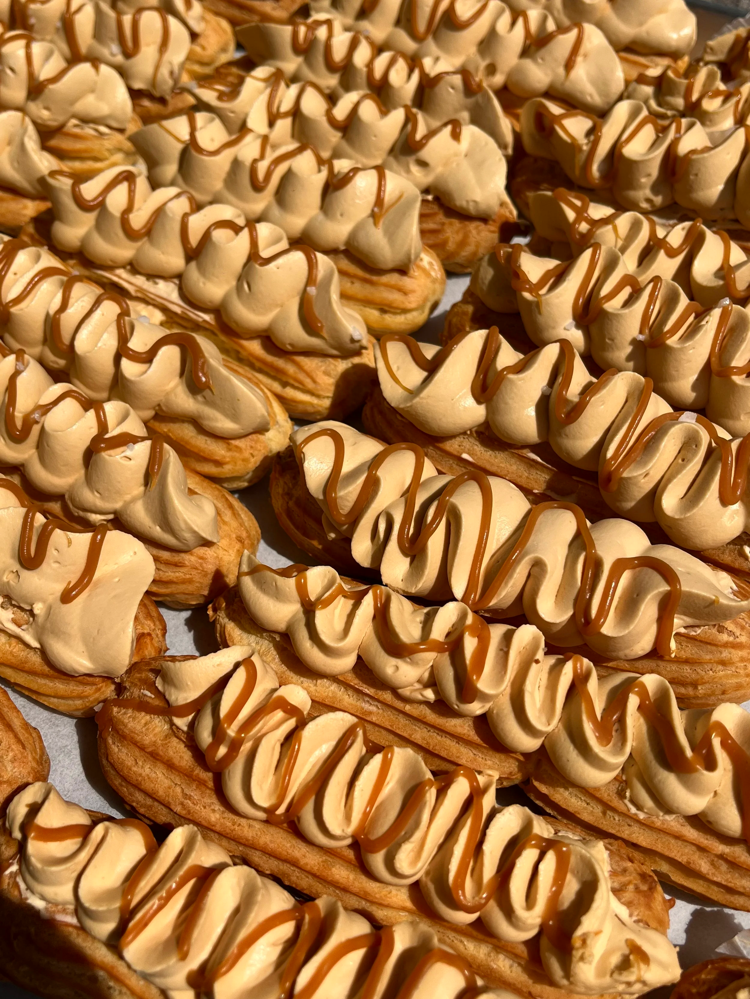 Salted caramel éclair