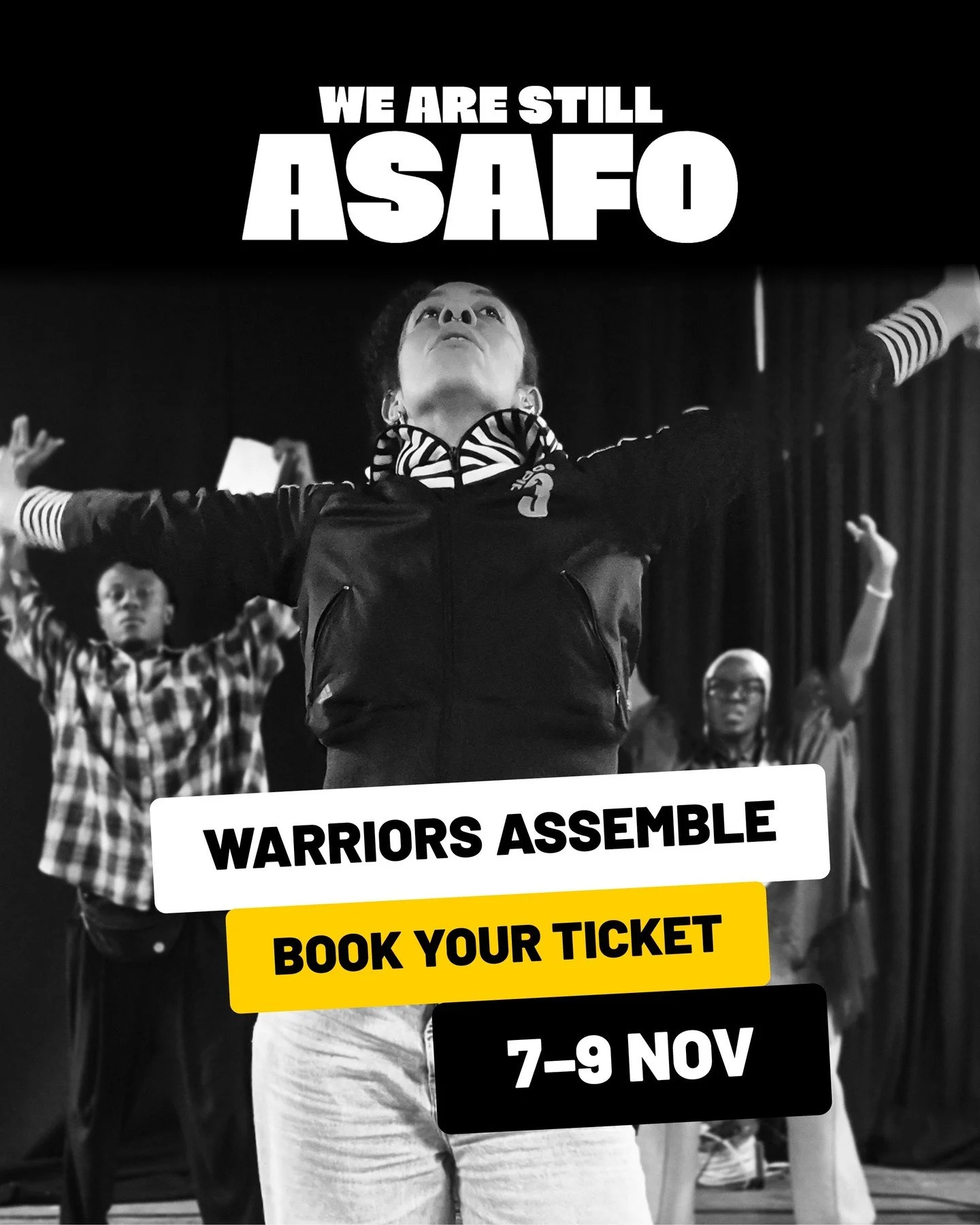 🚨 Tickets are flying! 🚨

Rehearsals are on fire 🔥 and the team are pulling together an unmissable show.

Theatre, music, and dance collide in We Are Still ASAFO &ndash; a fierce celebration of courage, connection, and roots.

🎭 First show THIS FR