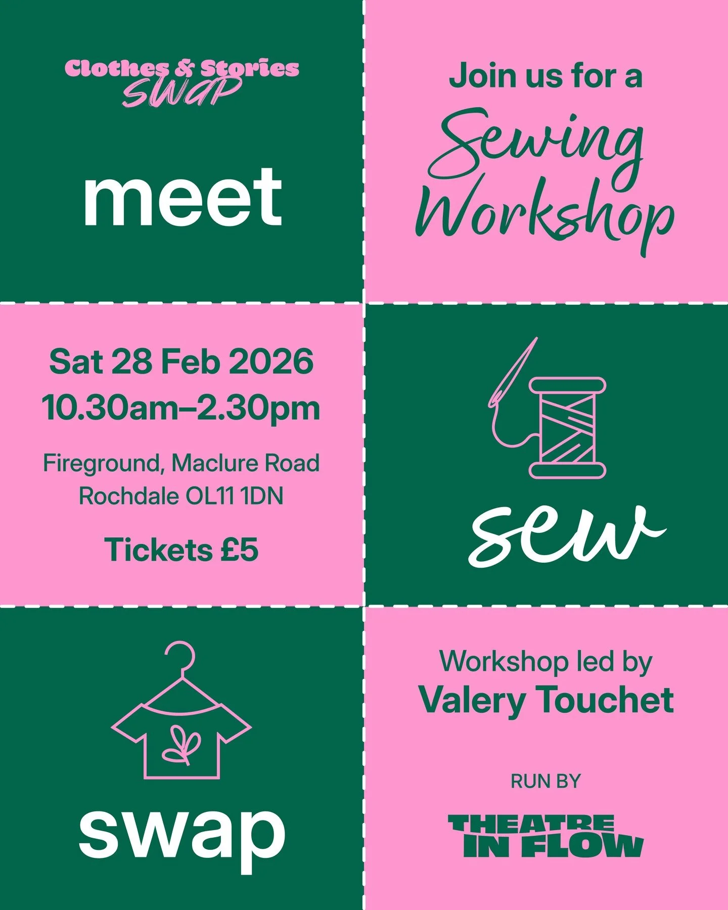 MEET + SEW + SWAP

Join us for a sewing workshop to make a drawstring bag out of your used and found materials. Bring in your clothes to be transformed into something new (cottons and linens work best). Use your bag for travelling, storing toys, orga