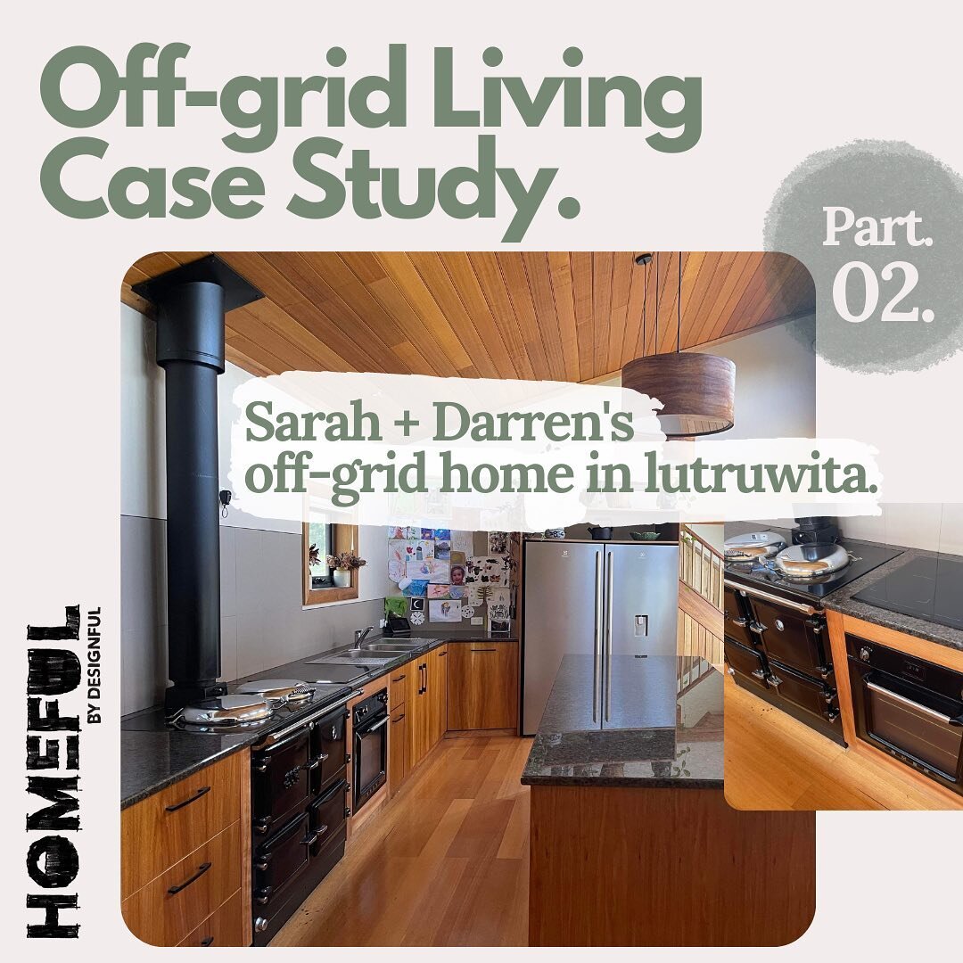 It&rsquo;s important that we look at some simple efficiencies that the design of a home can offer too, Sarah + Darren were mindful of this when designing + building their off-grid home, by making choices + prioritising the following:

- Northeast ori