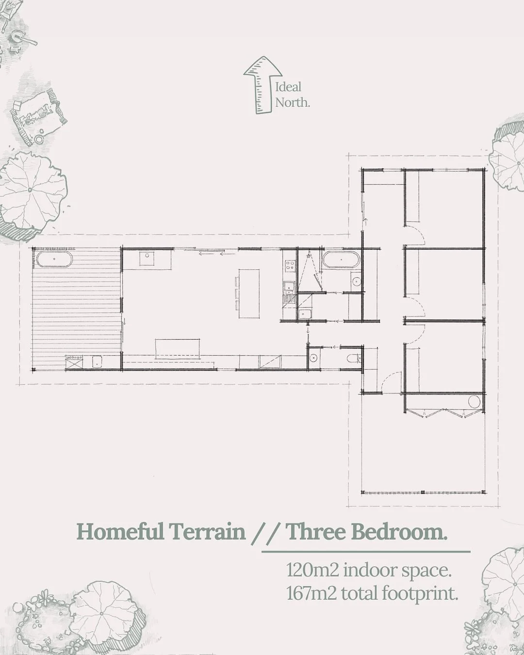 We&rsquo;ve been updating our Homeful house plan designs! Meet the new + improved Homeful Terrain // Three Bedroom. This little place is the ultimate compact home, with flexible extra space up for grabs, to be used for whatever your lifestyle needs!
