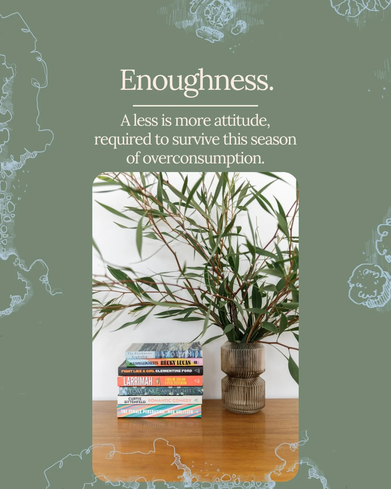 Would you like to de-clutter your mind a little? Jane has been on a bunch of wonderful podcasts &amp; had multiple articles published all about &lsquo;enoughness&rsquo; - head to our bio + find them in the linktree. 

The festive season + tick over o