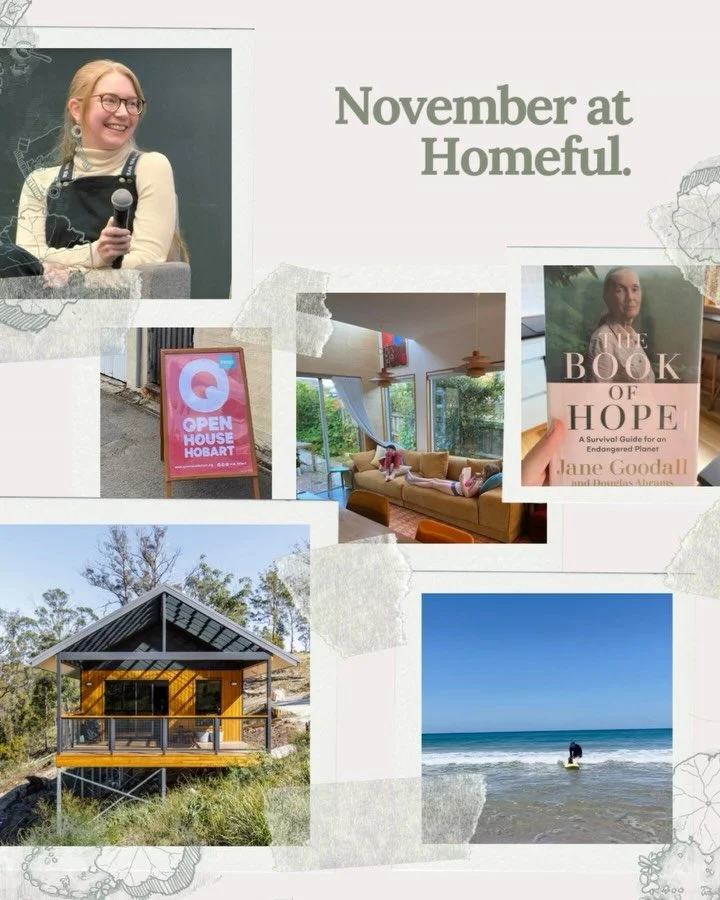 November at Homeful has been a goodie! Whilst getting plenty of time outdoors, kicking off home renos + reading good books on good couches, we&rsquo;ve also kicked a bunch of goals on new + old Homeful projects.

November goodies explained in comment
