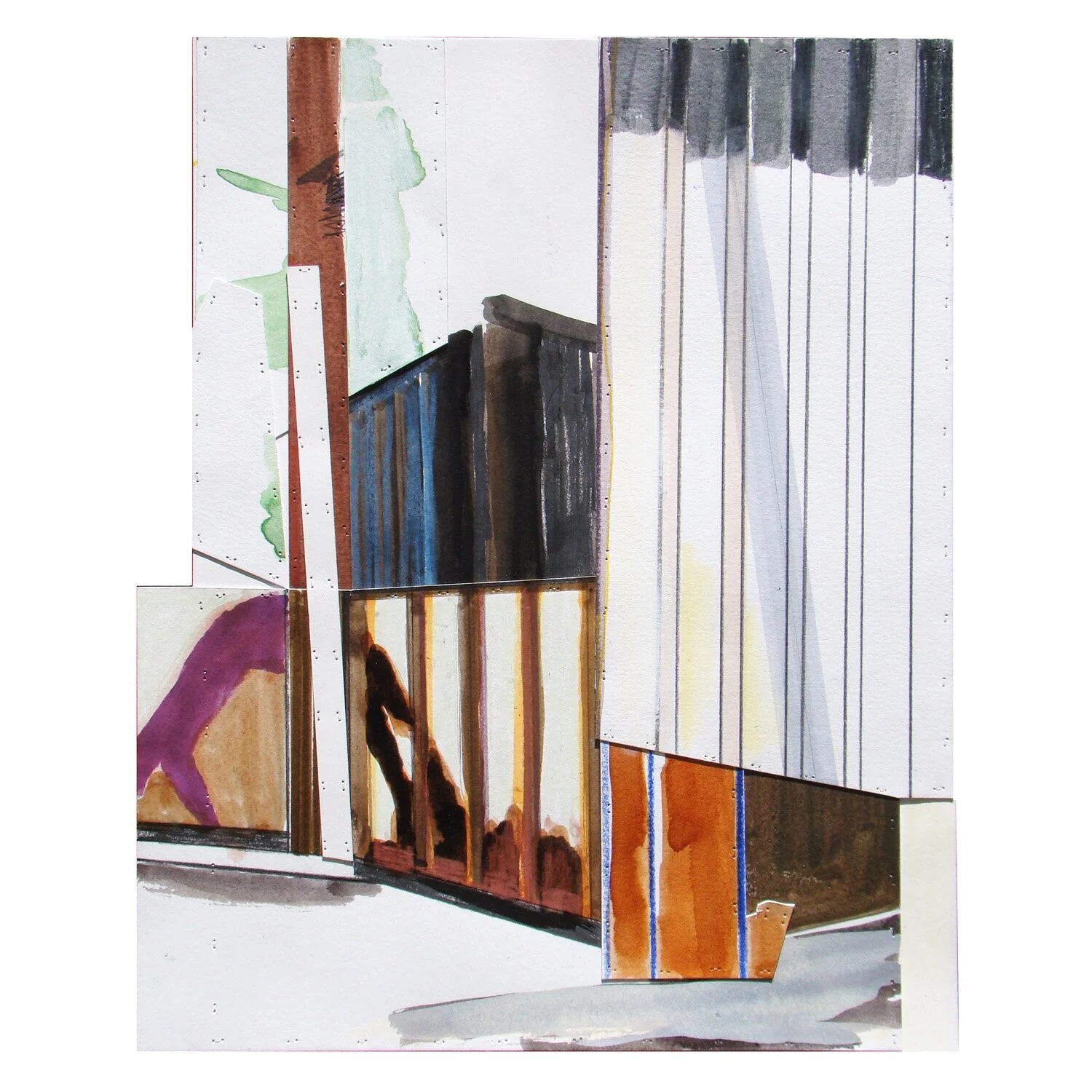 Erased Landscape (Contained) 2017, 12 x 9.5