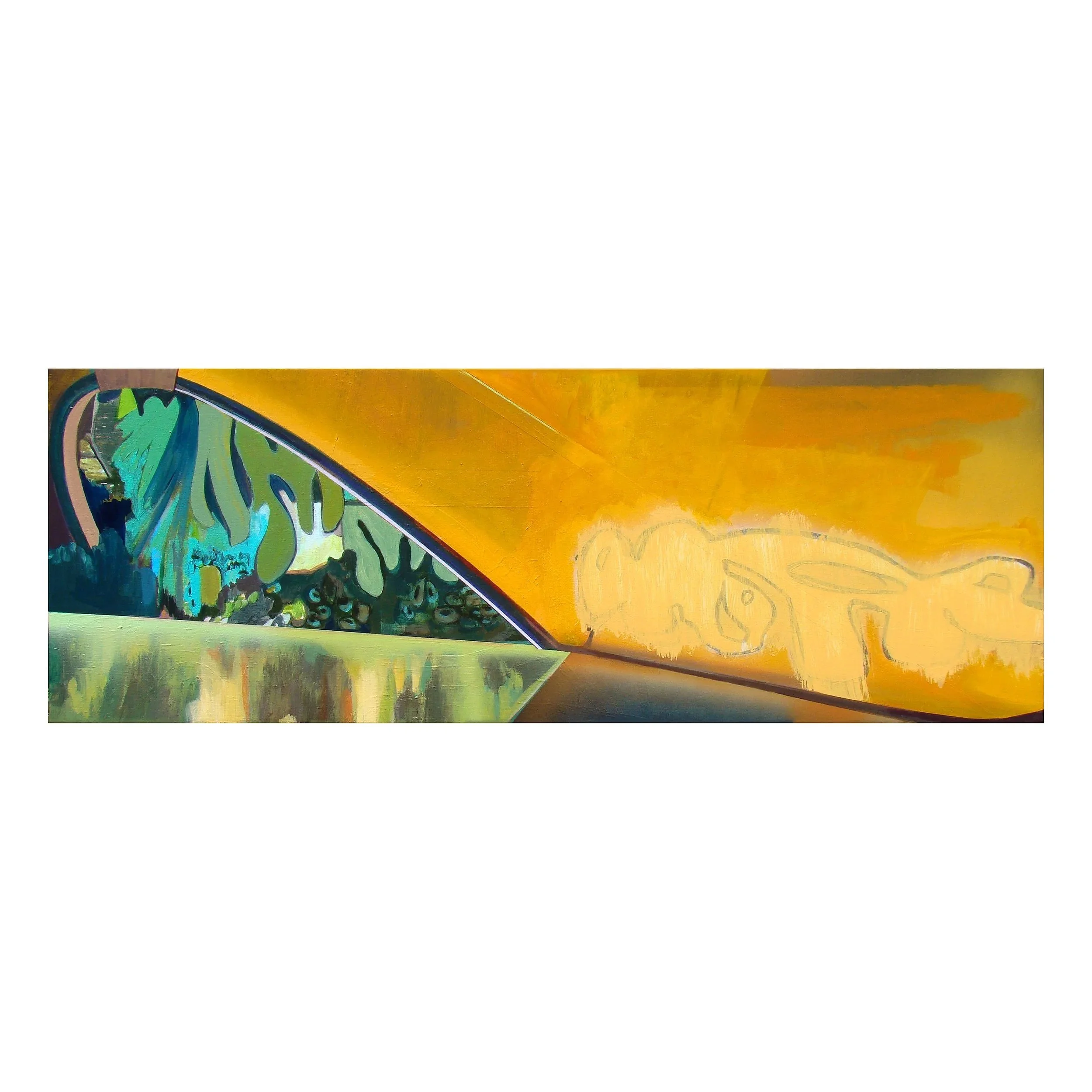 Erased Landscape (Street Life) 2017
17 x 47.5 inches