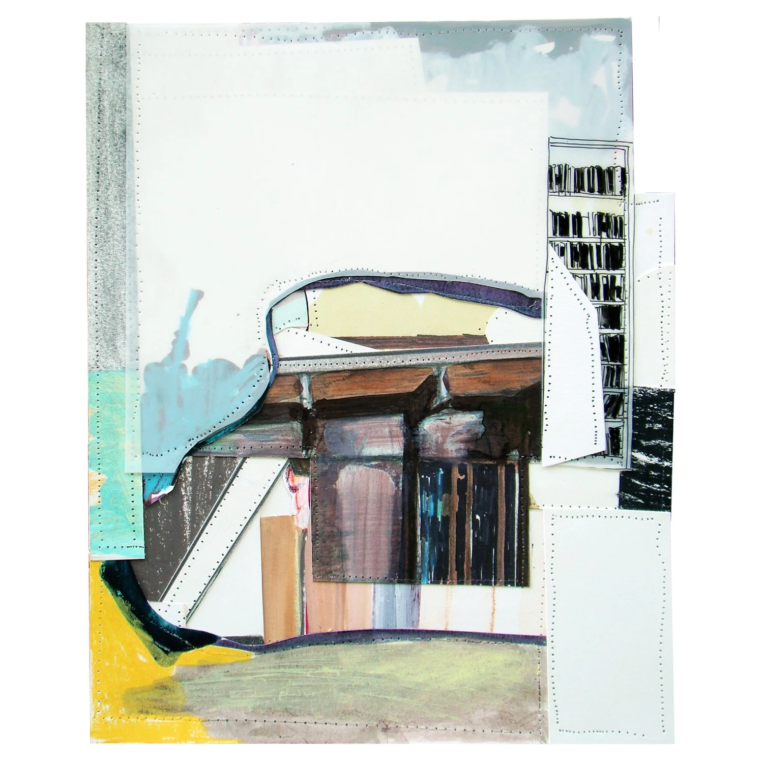 Erased Landscape (Bunker) 2023, 12 x 9.5