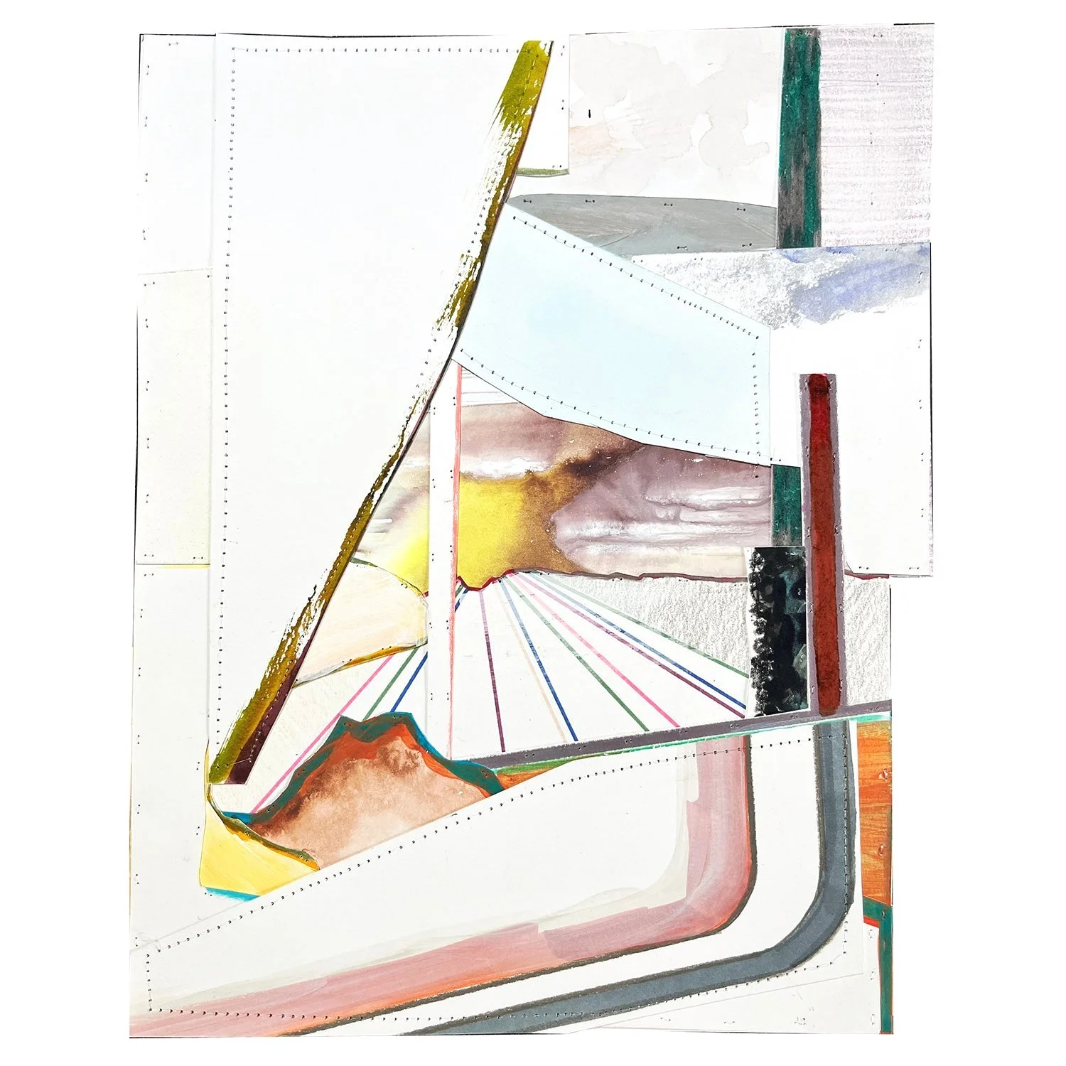 Erased Landscape (Highway) 2021, 12 x 9.5