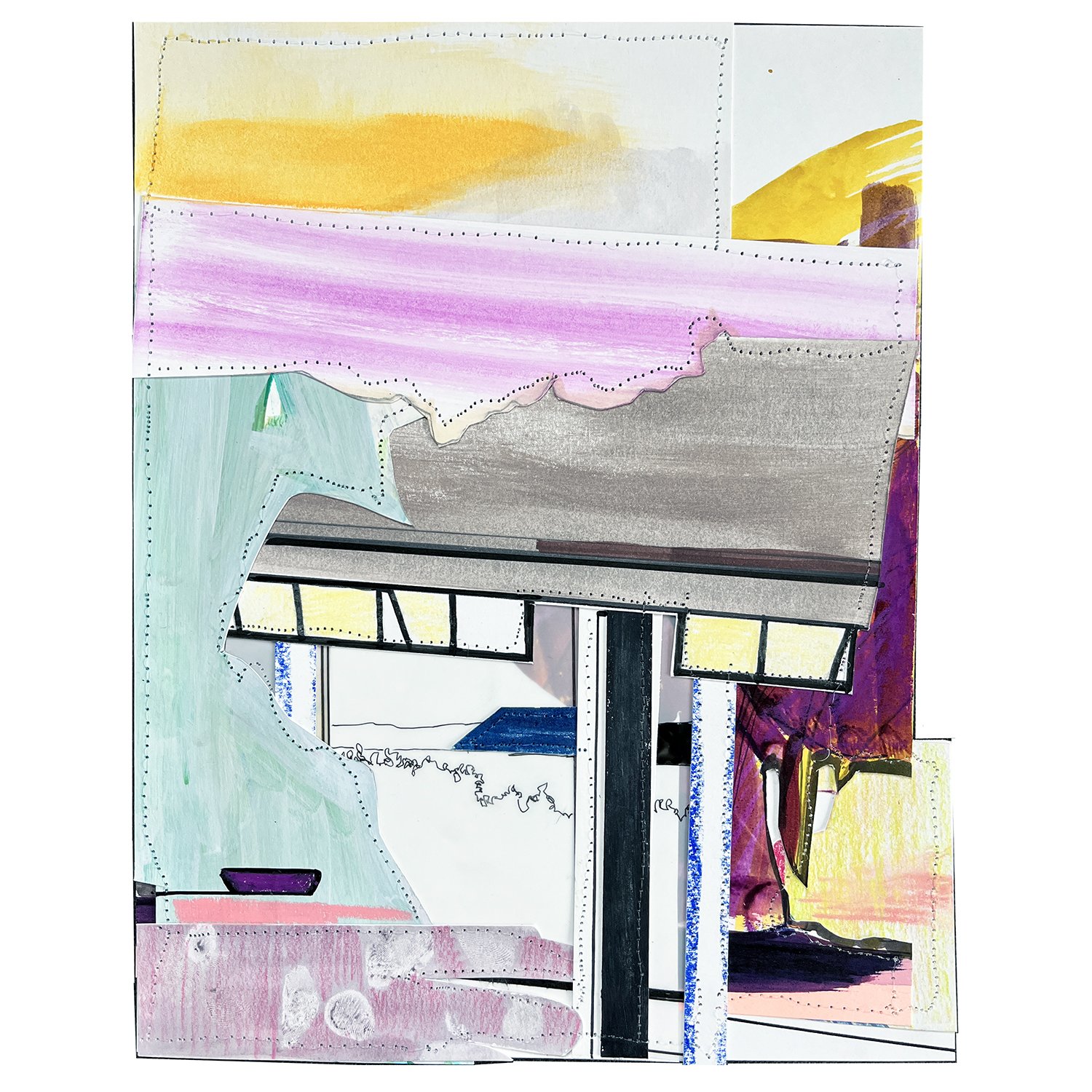 Erased Landscape (Station) 2023, 12 x 9.5